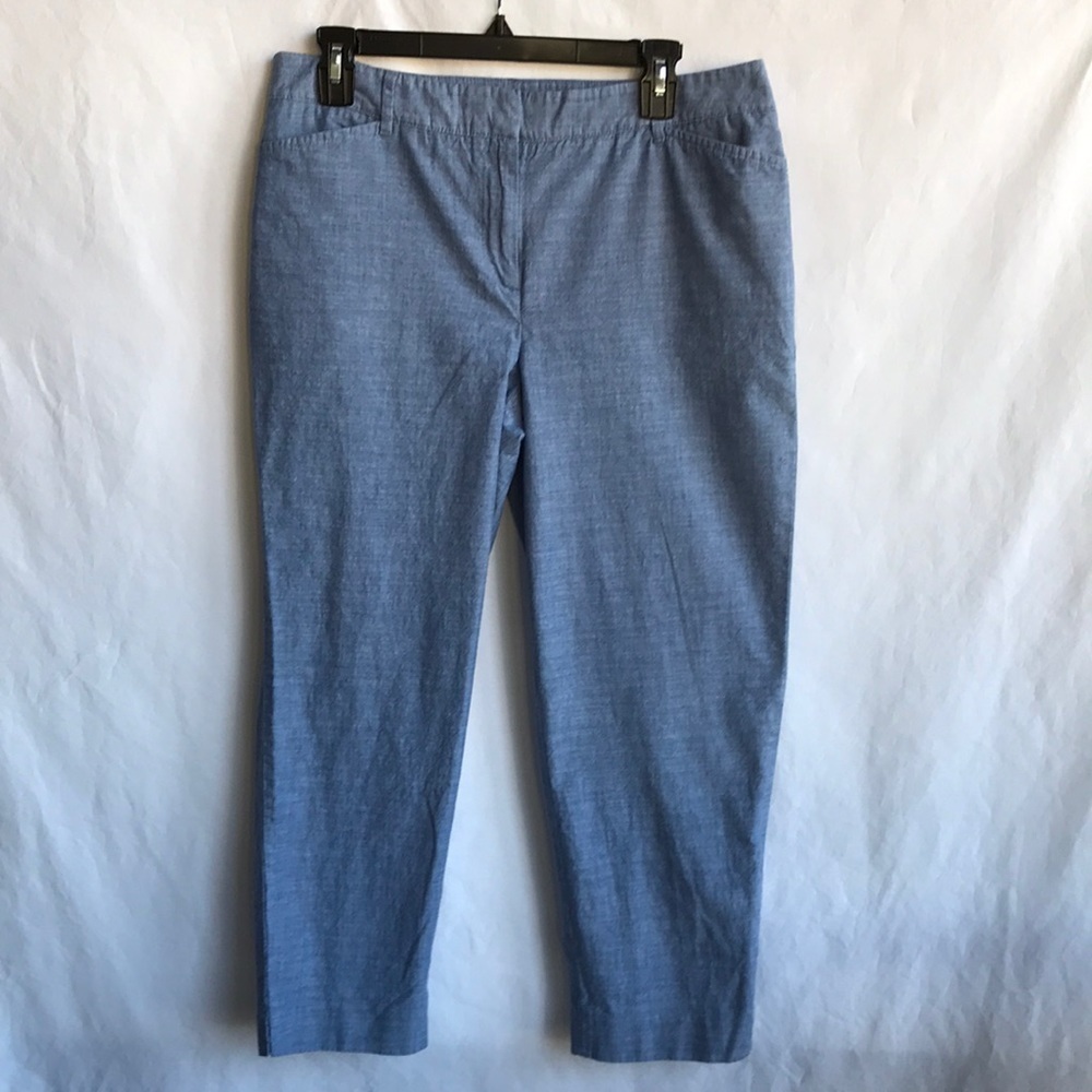 Talbots Blue cotton Perfect Crop pants, size 10